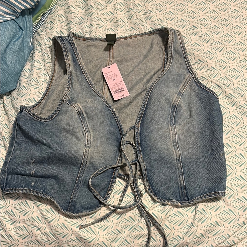 Target Wild Fable Blue Denim Vest